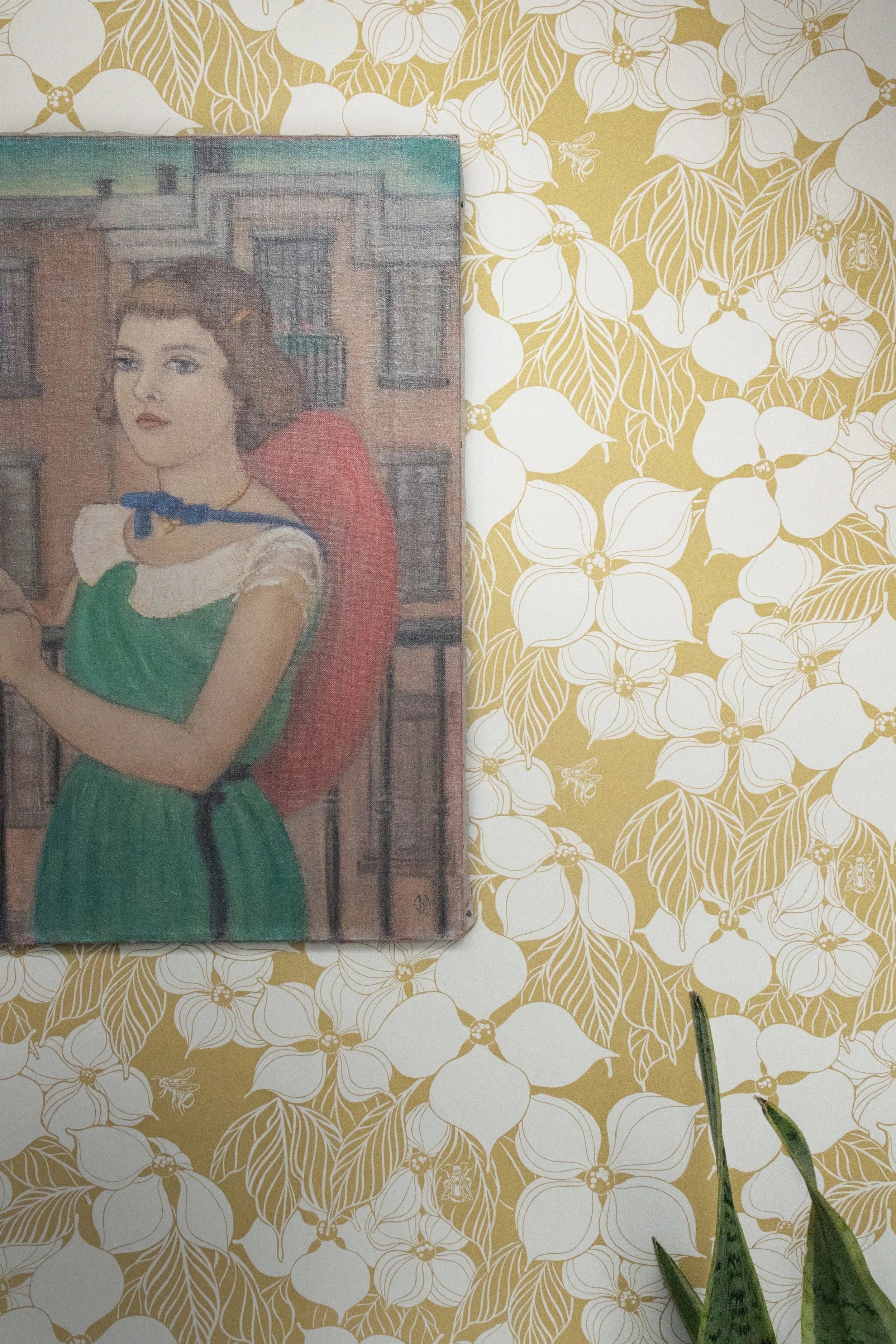 Dogwood Wallpaper - Ochre