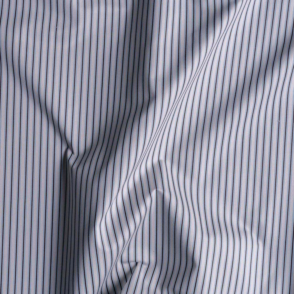 Mid-weight Organic Cotton, Ticking Aqua Brown