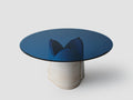 Petalo Round Table - Blu Cina Glass