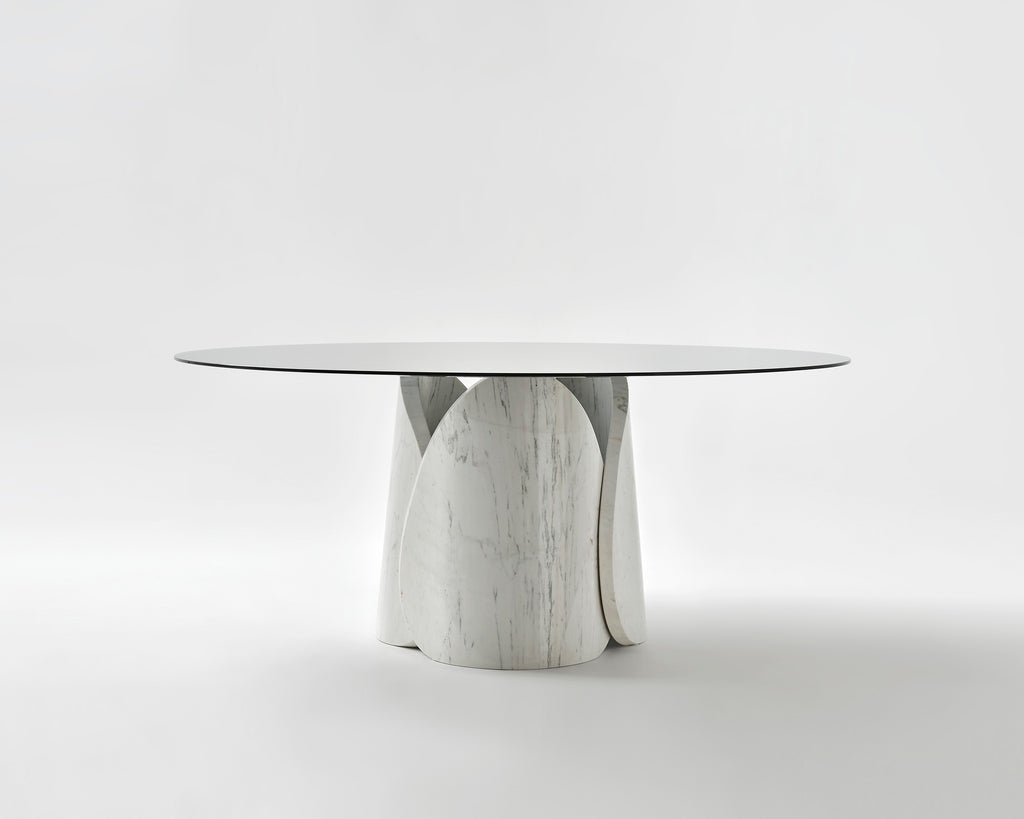 Petalo Round Table - Palissandro Argento