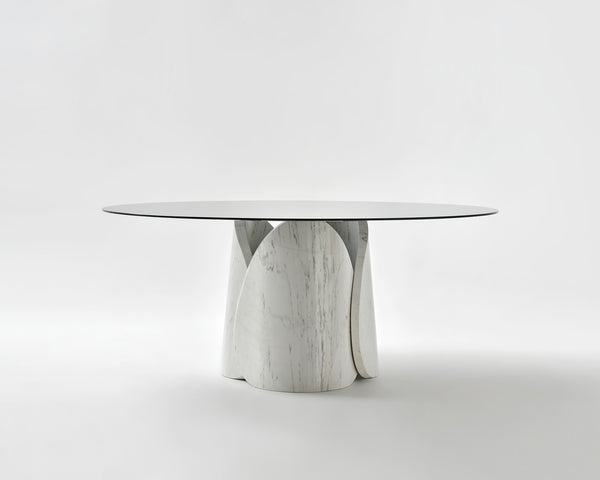 Petalo Round Table - Palissandro Argento