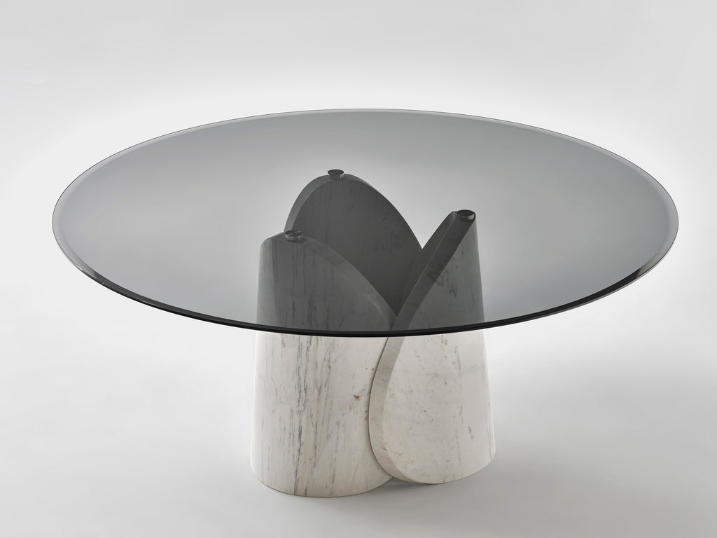 Petalo Round Table - Palissandro Argento