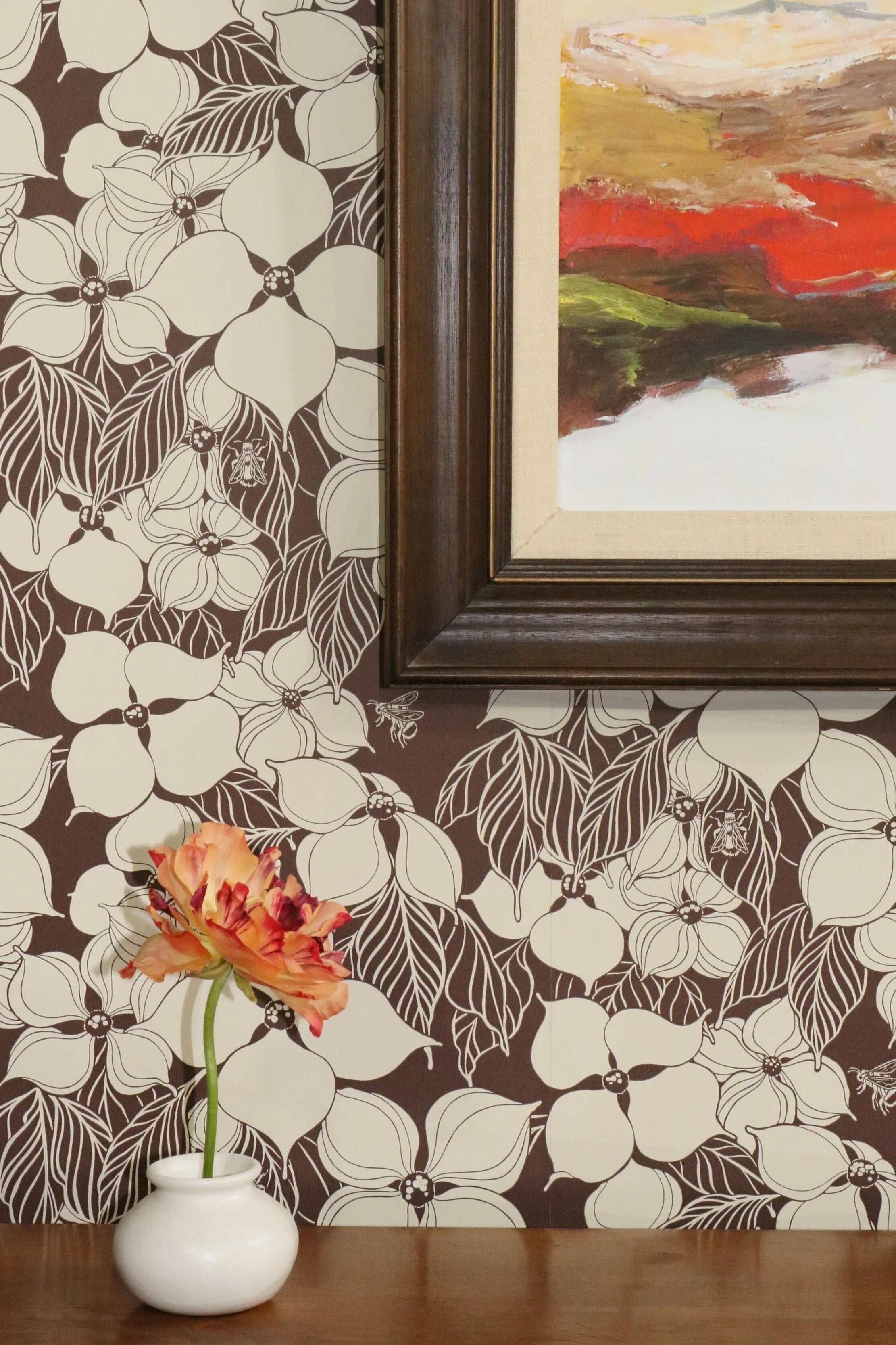 Dogwood Wallpaper - Mahogany