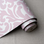 Filigree Wallpaper in Rose Pink