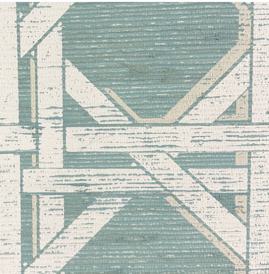 Boca Grand on Grasscloth Wallpaper