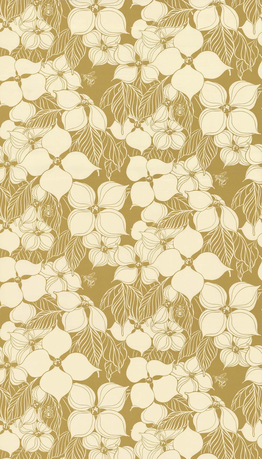 Dogwood Wallpaper - Ochre