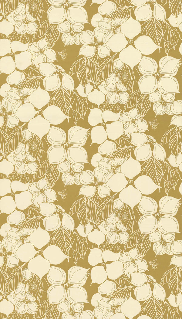 Dogwood Wallpaper - Ochre